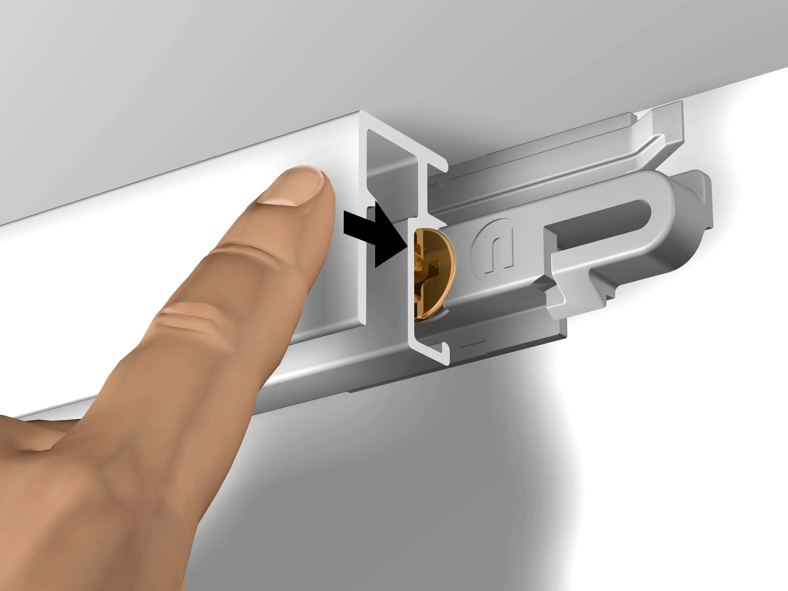 Cimaise Mini-Click Rail R10 Gris 300cm - Enlèvement magasin - Cimaise Tableau Artiteq - Image 3