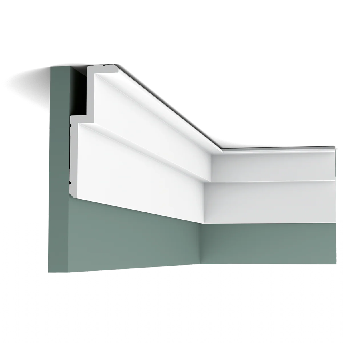 C391 Corniche pour éclairage indirect et cache tringle à rideau - 6x16x200cm (h x p x L) - moulure décorative polyuréthane - Image 9
